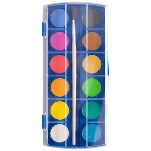 artykuły biurowe 4 alibiuro.pl Farby akwarelowe KEYROAD zawieszka z pędzelkiem 12 kolorów 14