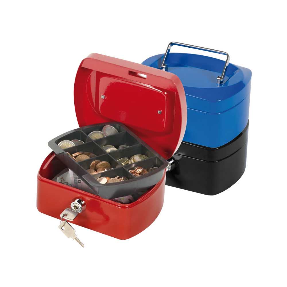 artykuły biurowe 4 alibiuro.pl Kasetka na pieniądze Q CONNECT mała 155x75x120mm czerwona 20