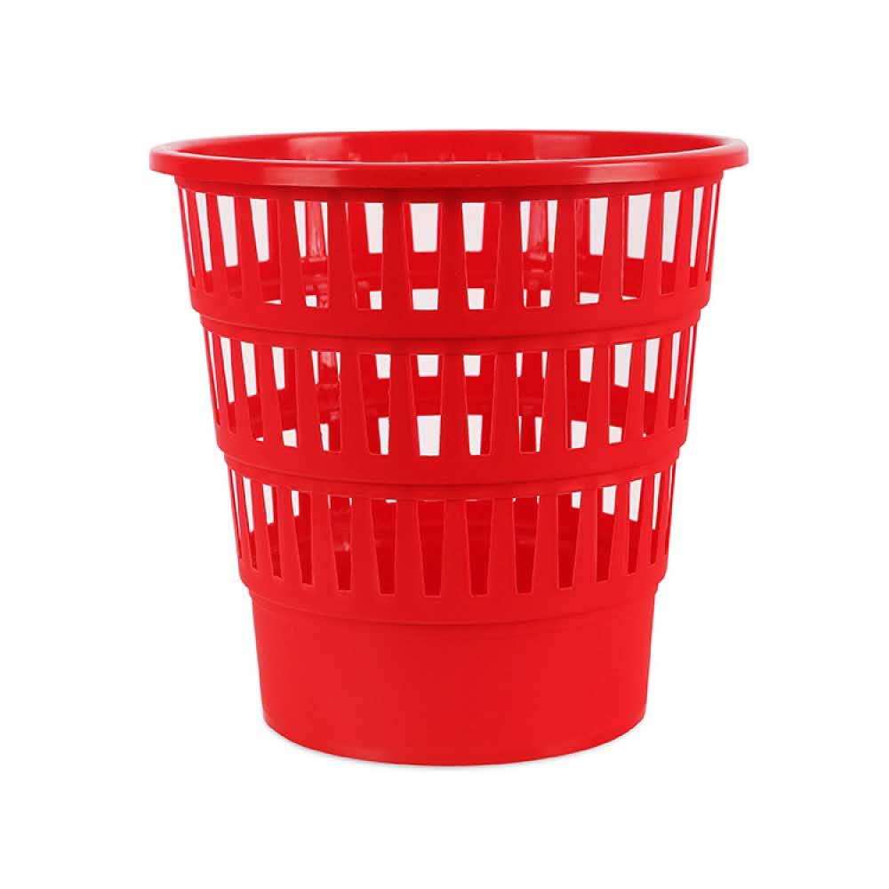 artykuły biurowe 4 alibiuro.pl Kosz na śmieci OFFICE PRODUCTS ażurowy 16l czerwony 86