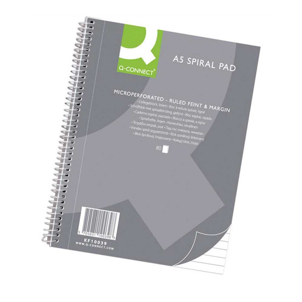 artykuły biurowe 4 alibiuro.pl Kołonotatnik Q CONNECT A5 w linię 80 kart. 70gsm perforacja 14