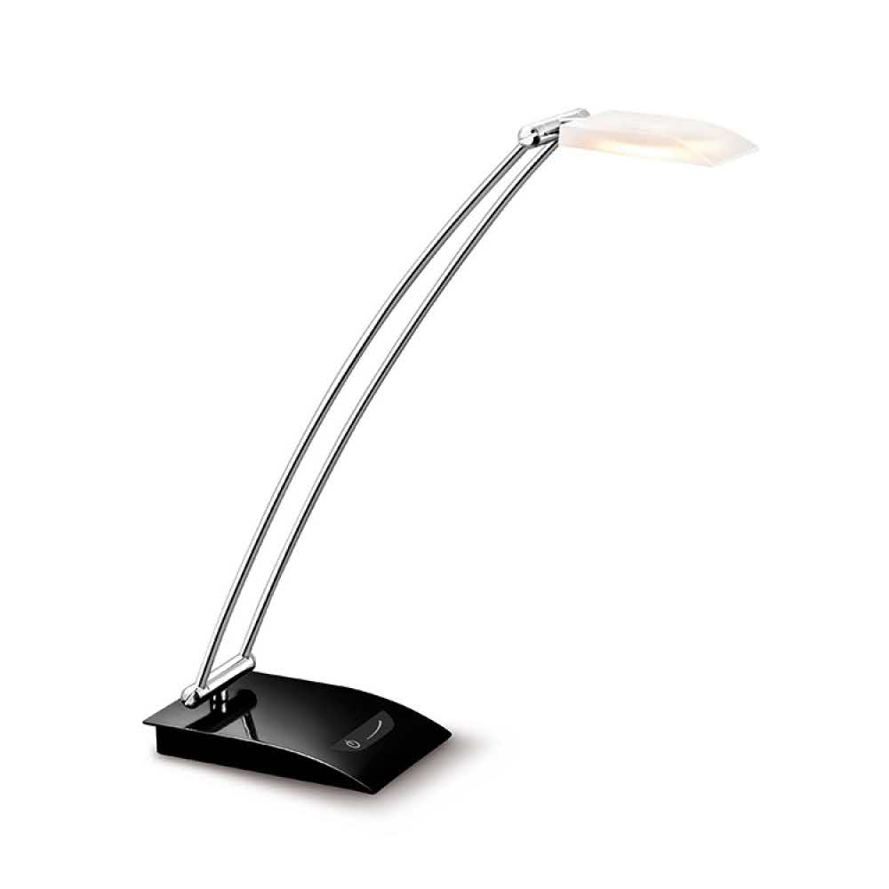 artykuły biurowe 4 alibiuro.pl Lampka na biurko CEP CLED 200 8 5W ze ściemniaczem czarno srebrna 92