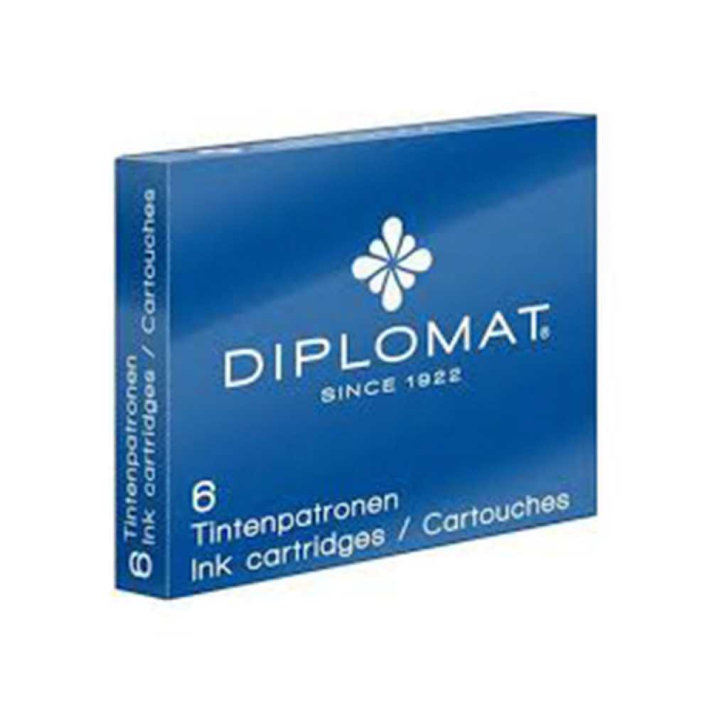 artykuły biurowe 4 alibiuro.pl Naboje do piór DIPLOMAT 6szt. niebieskie 43
