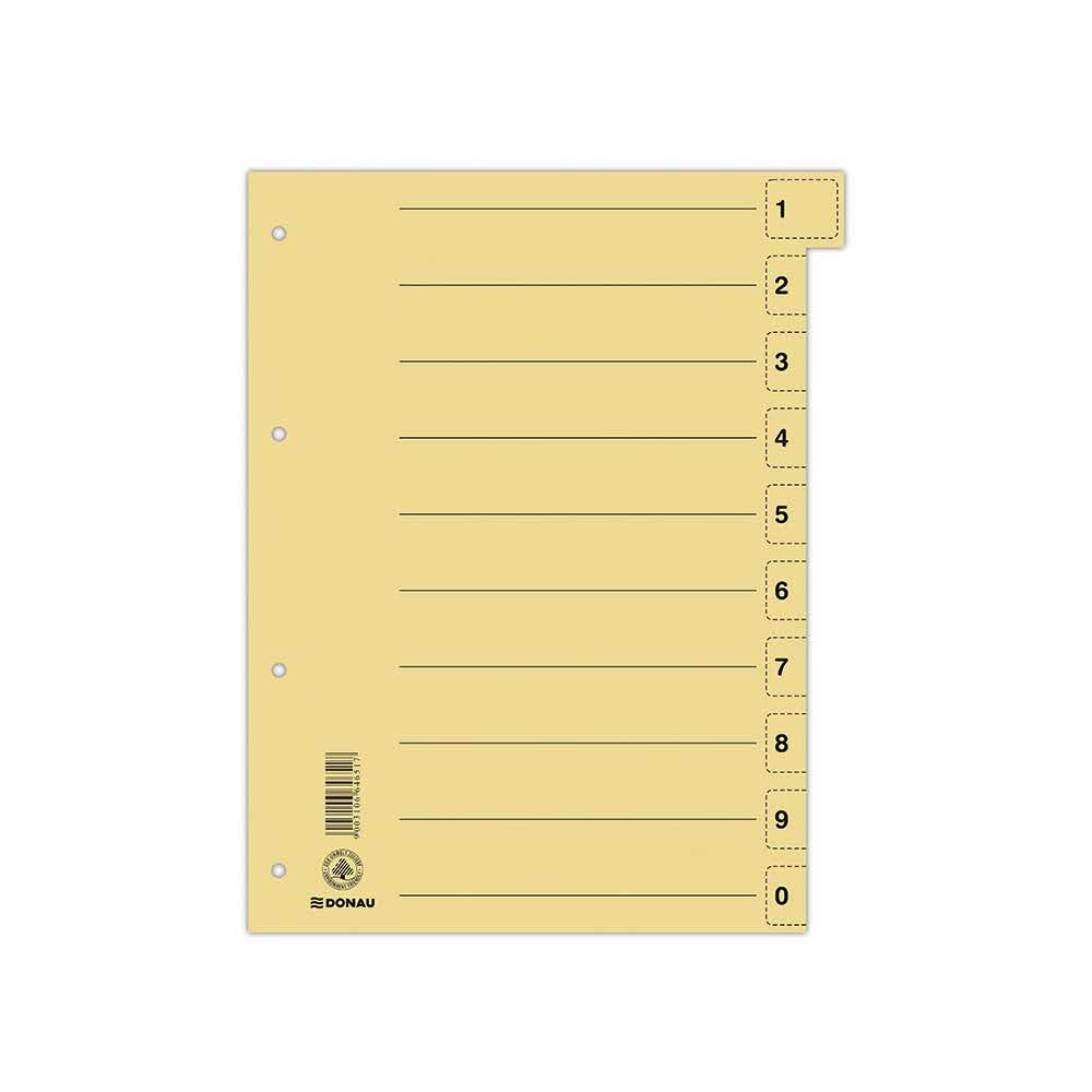 artykuły biurowe 4 alibiuro.pl Przekładka DONAU karton A4 235x300mm 0 9 1 karta z perforacją żółta 6