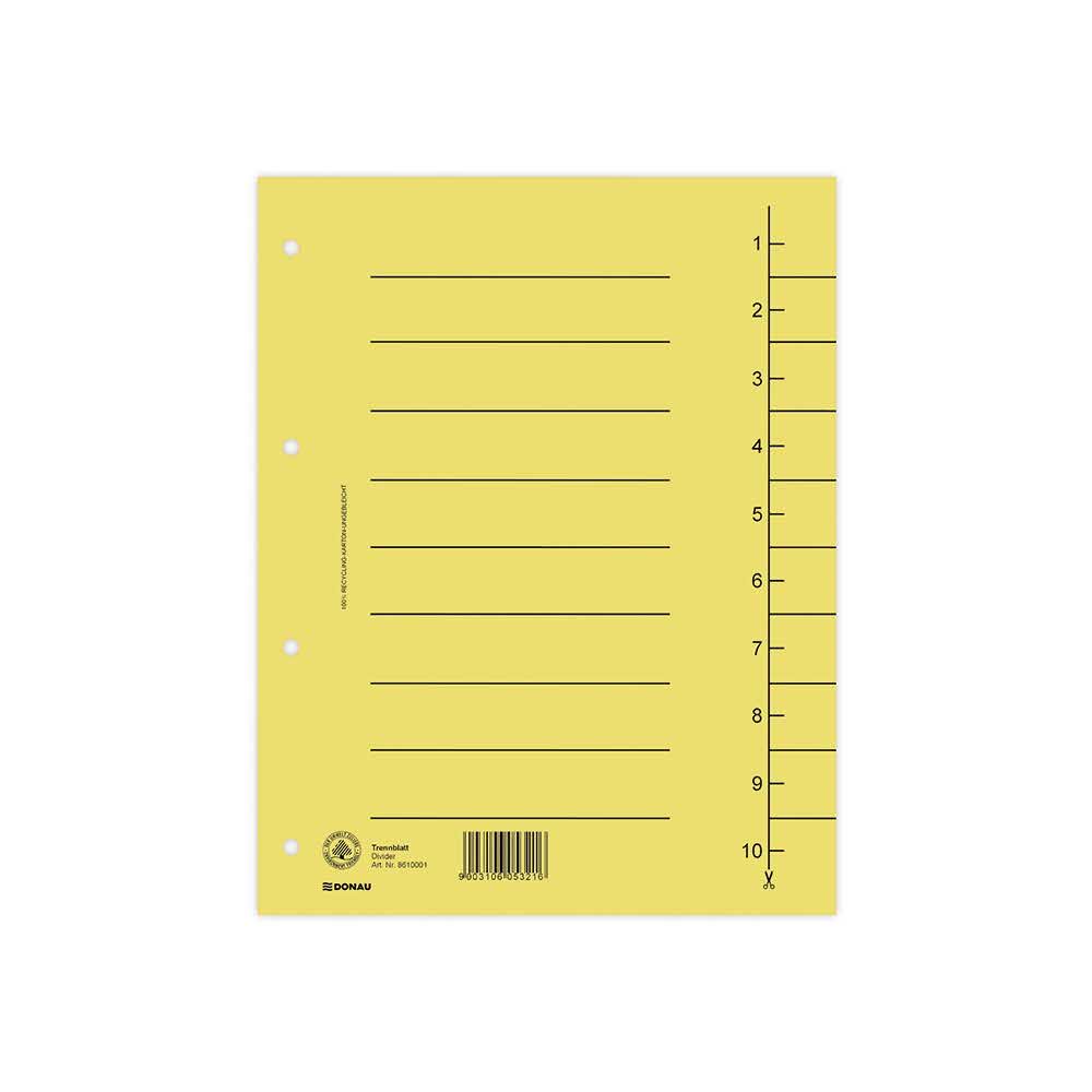 artykuły biurowe 4 alibiuro.pl Przekładka DONAU karton A4 235x300mm 1 10 1 karta żółta 22