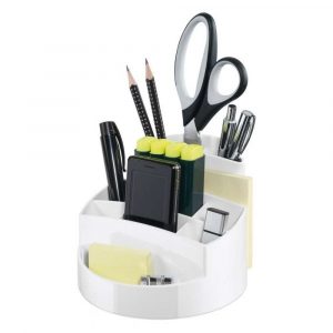 artykuły biurowe 4 alibiuro.pl Przybornik na biurko HAN Rondo 9 komór biały 53