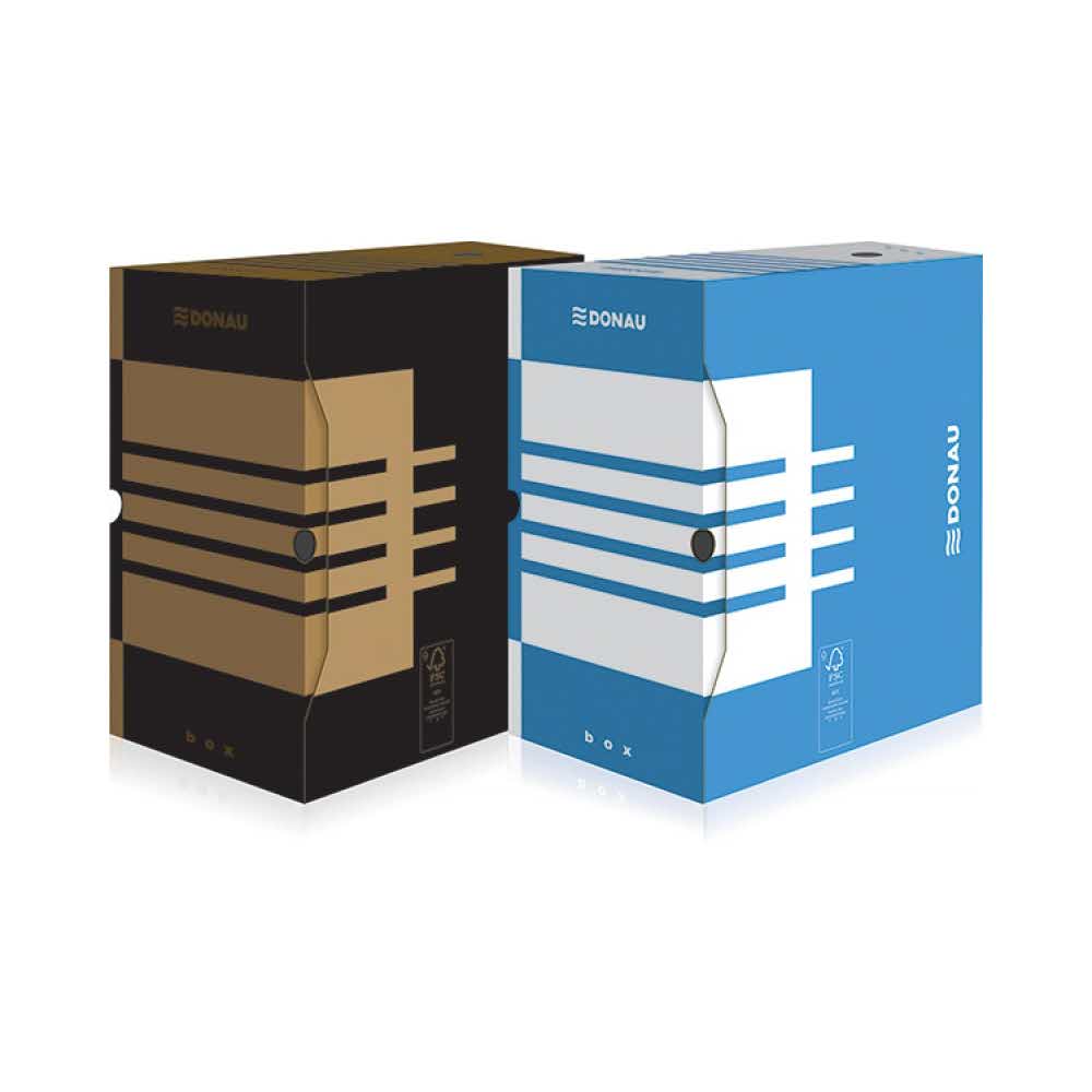 artykuły biurowe 4 alibiuro.pl Pudło archiwizacyjne DONAU karton A4 200mm brązowe 53
