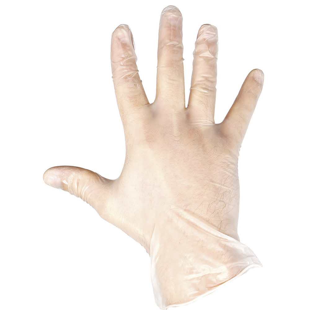 artykuły biurowe 4 alibiuro.pl Rękawice Rail jednorazowe winyl pudr. rozm. 8 przeźroczyste 100szt. 0