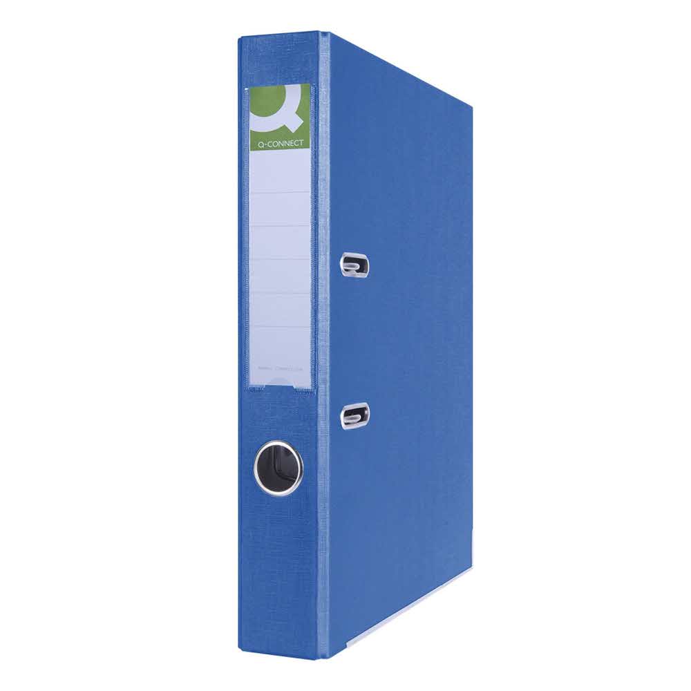 artykuły biurowe 4 alibiuro.pl Segregator Q CONNECT Hero z szyną PP A4 55mm niebieski 24