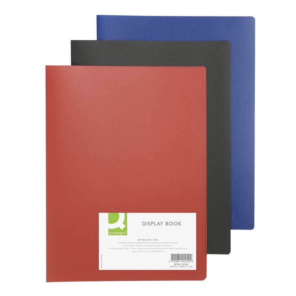 artykuły biurowe 4 alibiuro.pl Teczka ofertowa Q CONNECT PP A4 380mikr. 20 koszulek niebieska 88