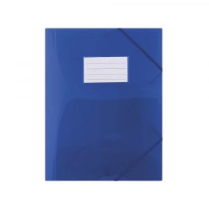 artykuły biurowe 4 alibiuro.pl Teczka z gumką DONAU PP A4 480mikr. 3 skrz. półtransparentna niebieska 66