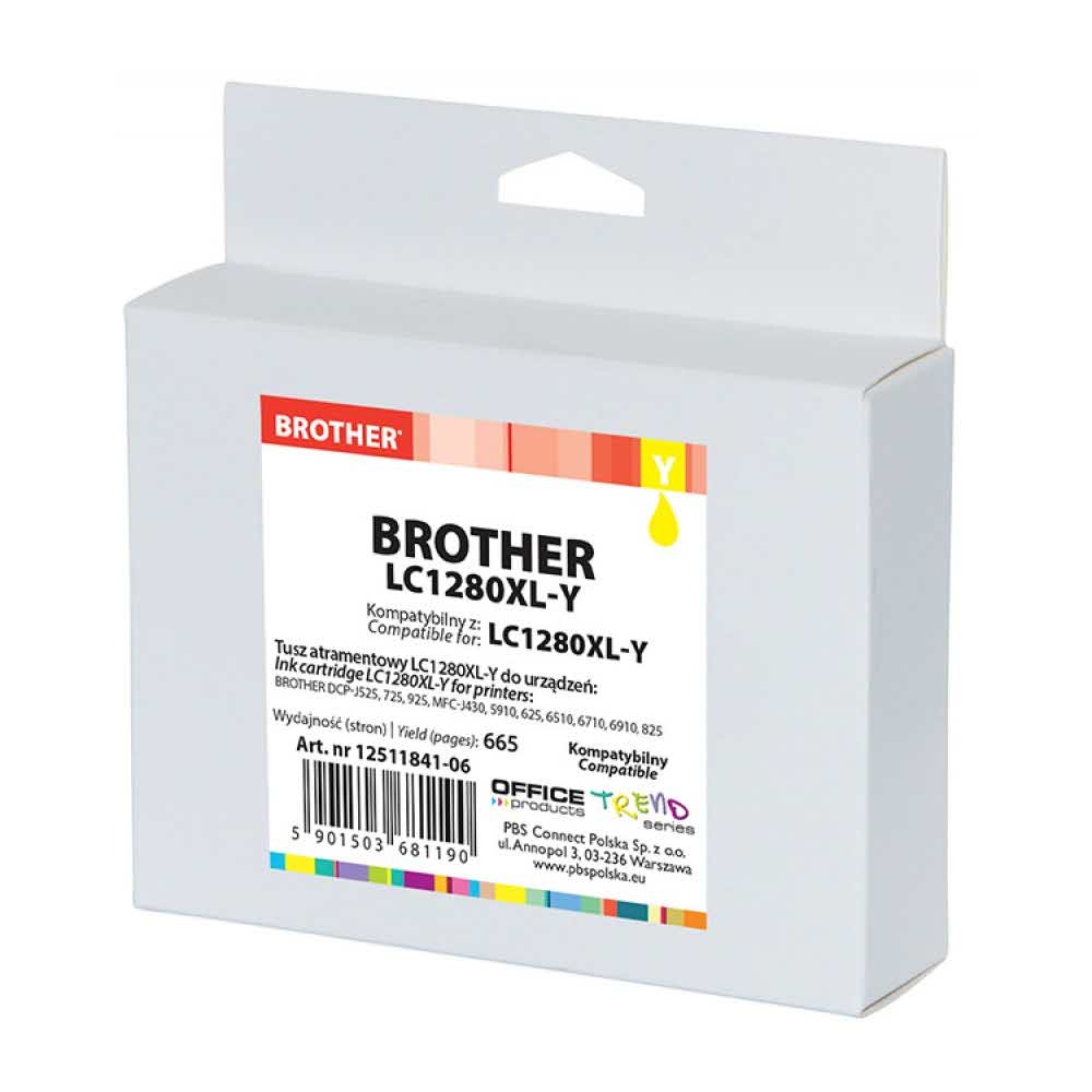 artykuły biurowe 4 alibiuro.pl Tusz OP K Brother LC1280XL Y do MFC J5910DW yellow 66