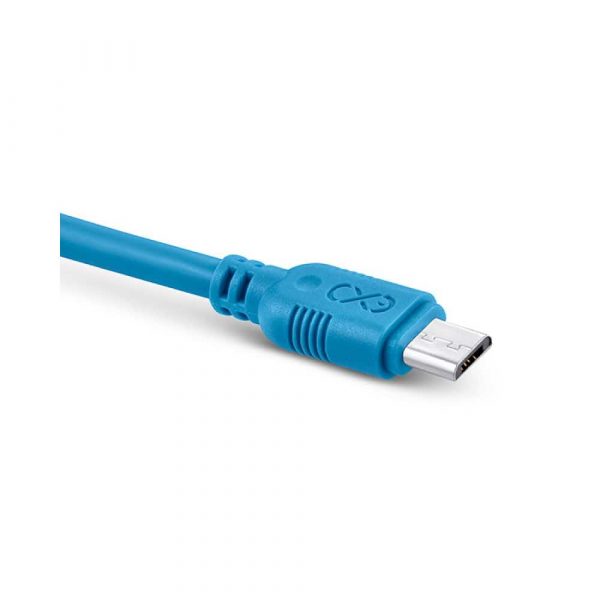 artykuły biurowe 4 alibiuro.pl Uniwersalny kabel Micro USB EXC Whippy 0 9m niebieski 36