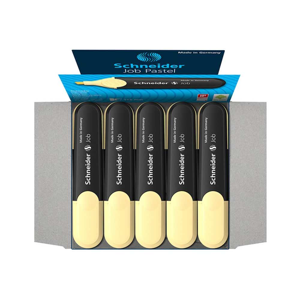 artykuły biurowe 4 alibiuro.pl Zakreślacz SCHNEIDER Job Pastel 1 5mm waniliowy 80