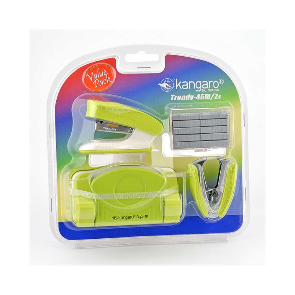 artykuły biurowe 4 alibiuro.pl Zestaw KANGARO Trendy 45M Z4 4w1 blister zielony 90
