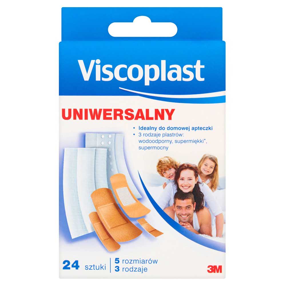 artykuły biurowe 4 alibiuro.pl Zestaw plastrów VISCOPLAST 24szt. mix kolorów 8