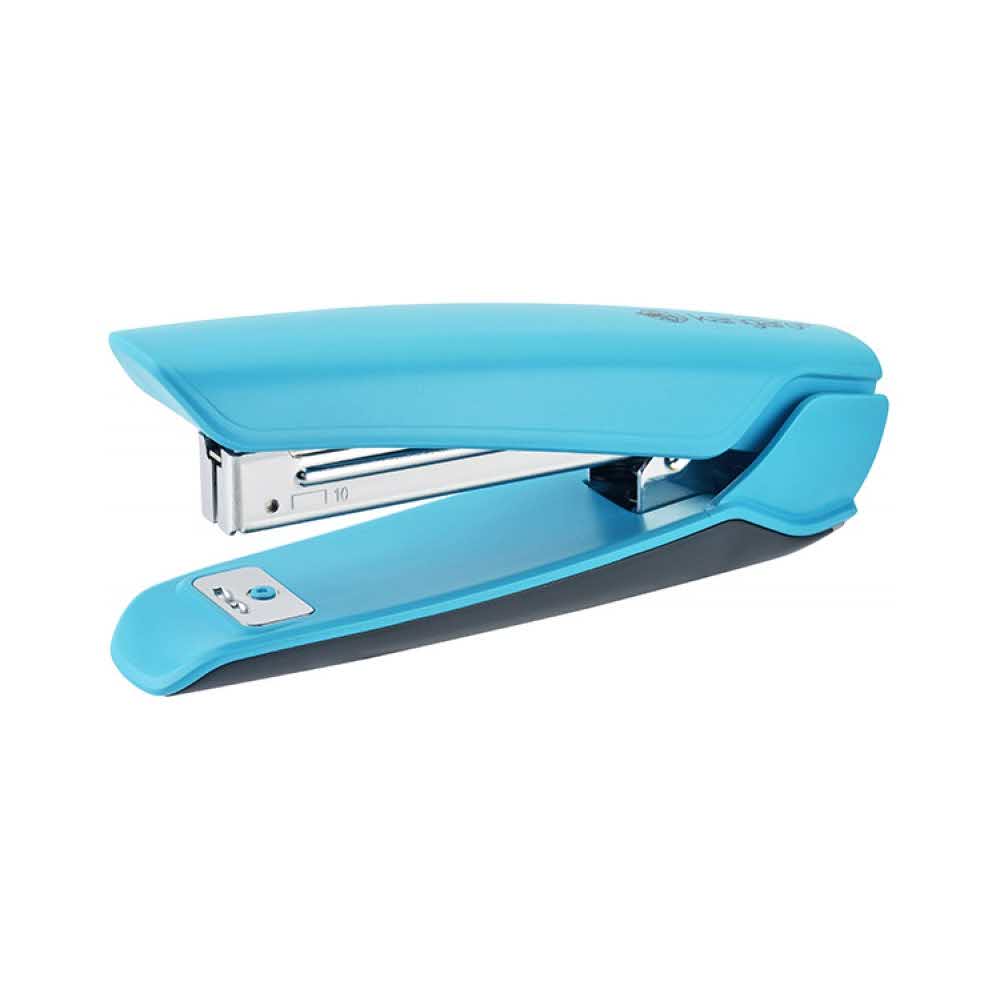 artykuły biurowe 4 alibiuro.pl Zszywacz KANGARO Nowa 10 S zszywa do 15 kartek plastikowy w pudełku PP turkusowy 56