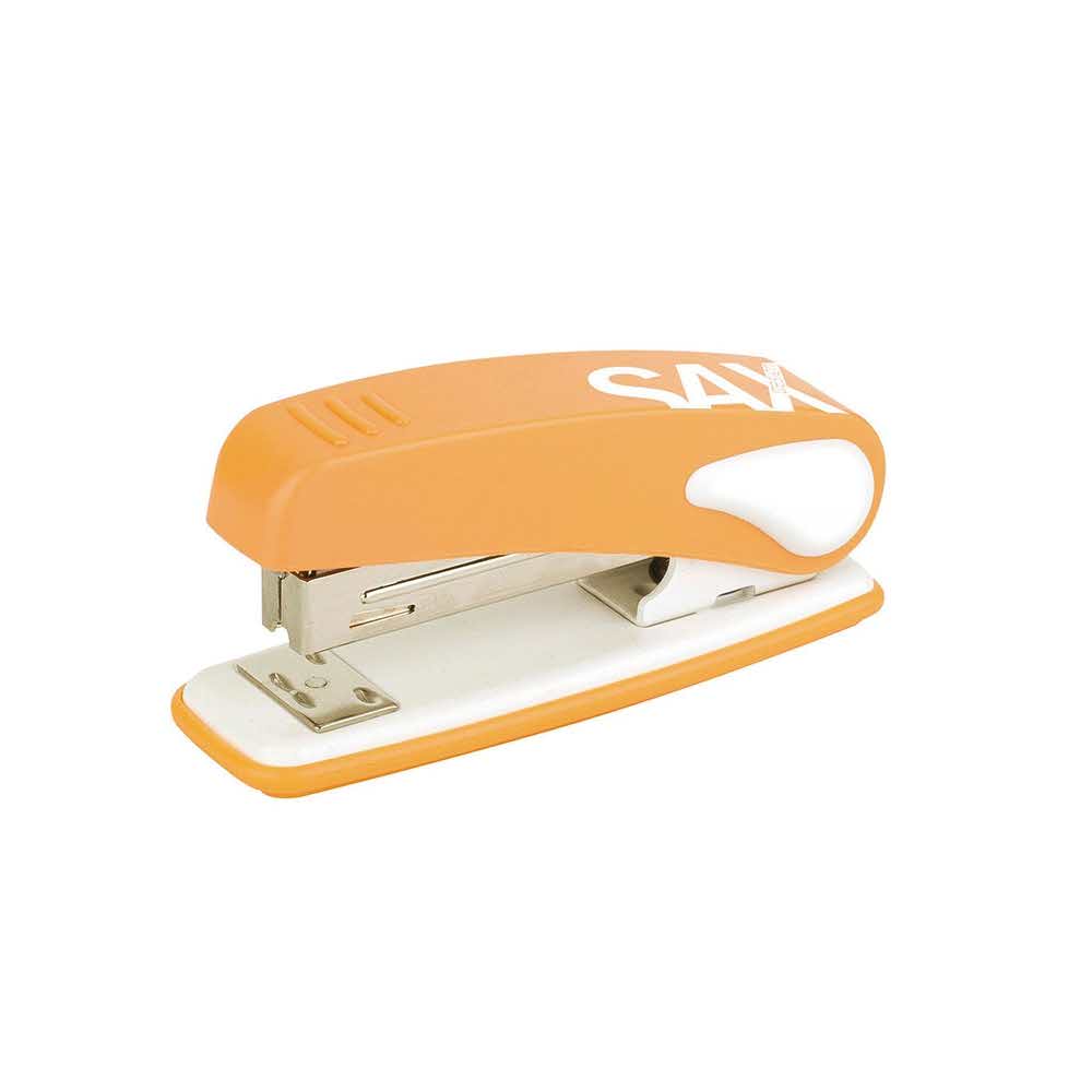 artykuły biurowe 4 alibiuro.pl Zszywacz SAX239 Design zszywa do 25 kartek display pomarańczowy 55