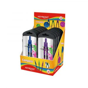 artykuły kreślarskie 4 alibiuro.pl Cyrkiel KEYROAD Fast Track Fashion Printing metalowy zawieszka mix kolorów 81