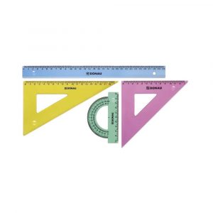 artykuły kreślarskie 4 alibiuro.pl Zestaw geometryczny DONAU duży zawieszka mix kolorów 63