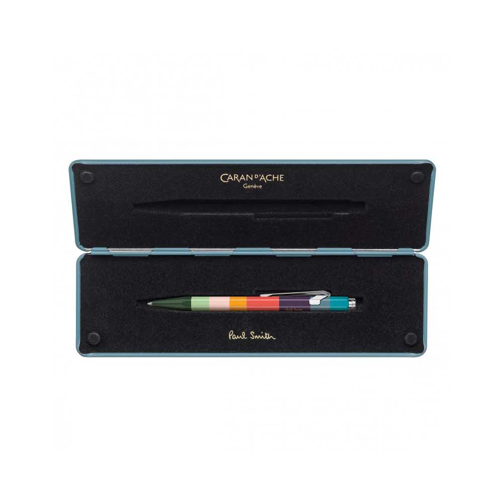 artykuły piśmiennicze 4 alibiuro.pl Długopis CARAN D Inch ACHE 849 Paul Smith 3 Petrol Blue M w pudełku niebieski 94