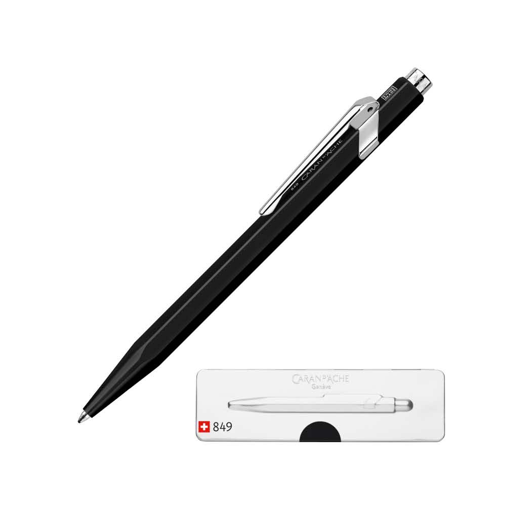 artykuły piśmiennicze 4 alibiuro.pl Długopis CARAN D Inch ACHE 849 Pop Line Fluo M w pudełku czarny 68