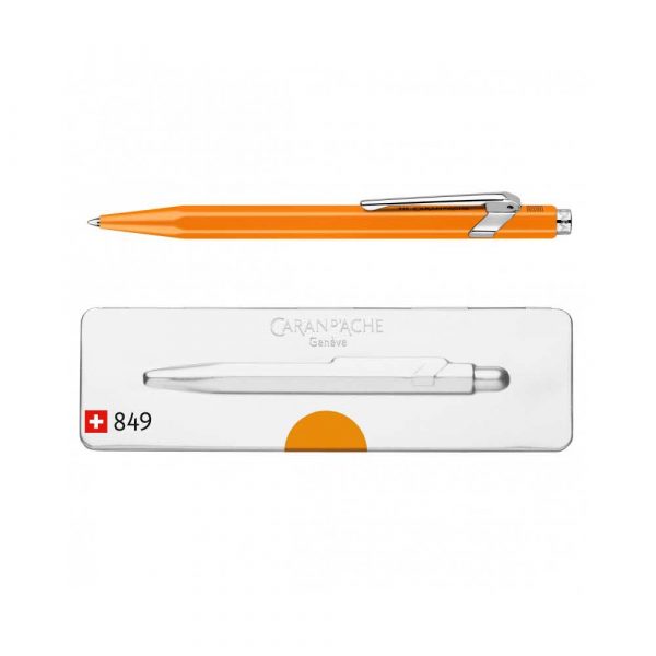 artykuły piśmiennicze 4 alibiuro.pl Długopis CARAN D Inch ACHE 849 Pop Line Fluo M w pudełku pomarańczowy 5