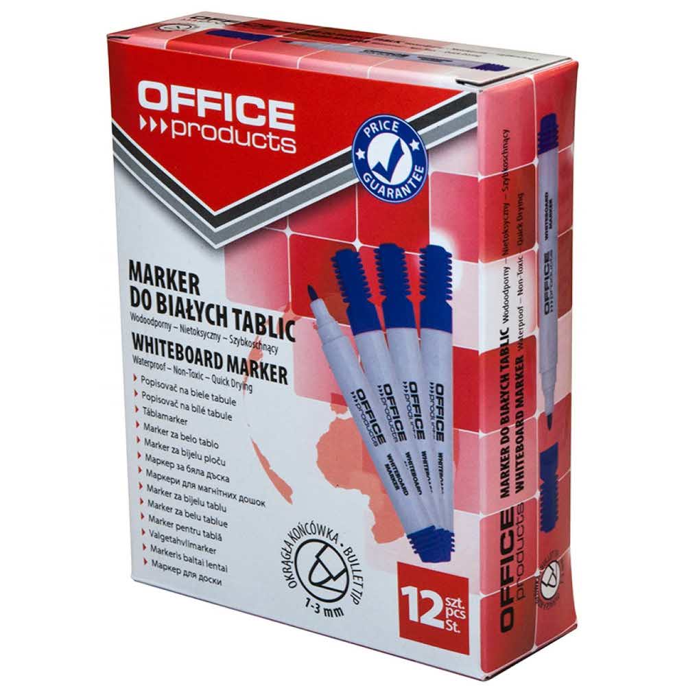 artykuły piśmiennicze 4 alibiuro.pl Marker do tablic OFFICE PRODUCTS okrągły 1 3mm linia niebieski 50