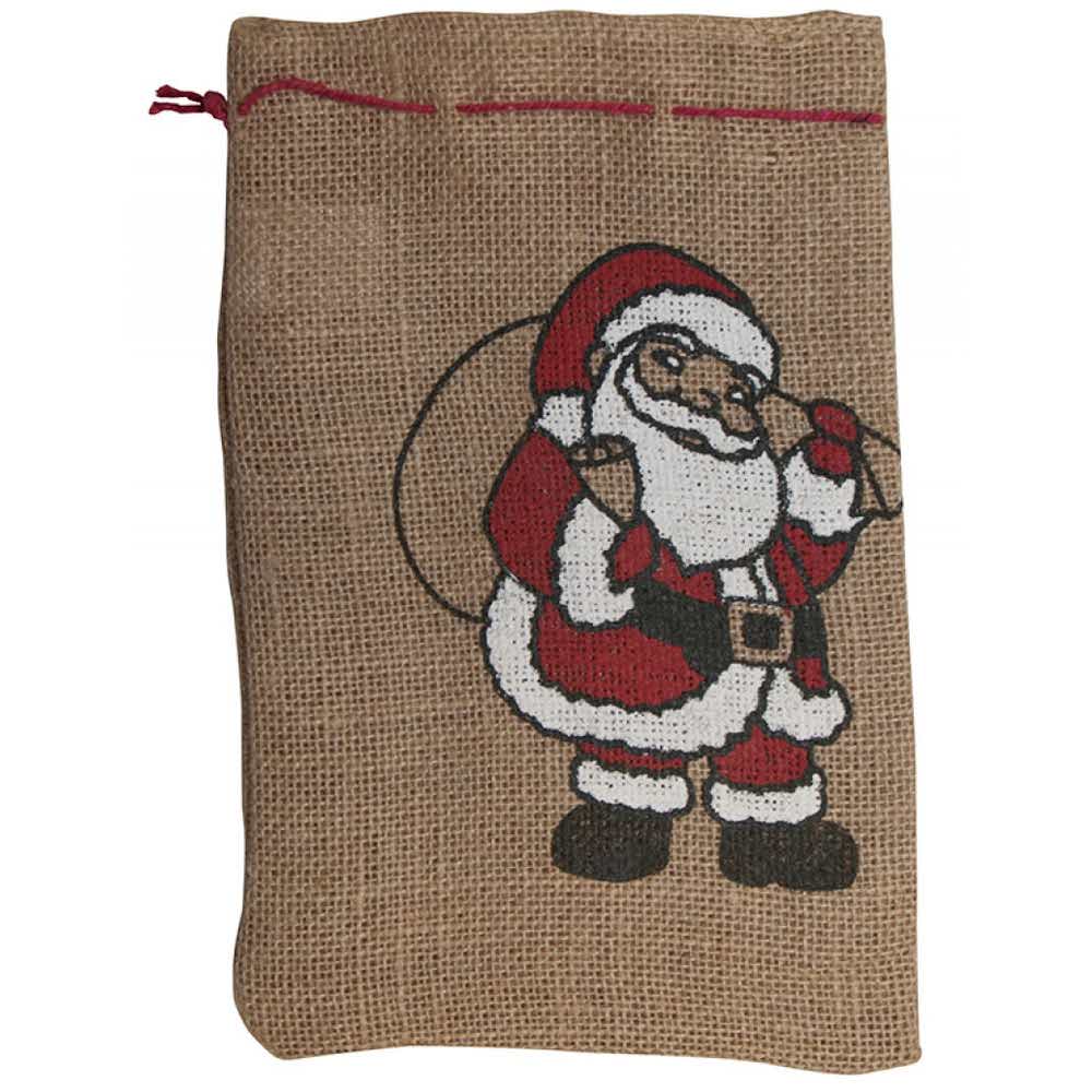 artykuły plastyczne 4 alibiuro.pl Worek na prezenty FOLIA PAPER z mikołajem 17x25cm naturalny 75