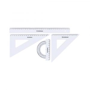 artykuły plastyczne 4 alibiuro.pl Zestaw geometryczny DONAU duży zawieszka transparentny 37