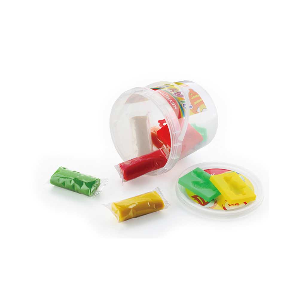 artykuły szkolne 4 alibiuro.pl Ciastolina KEYROAD 6szt. z foremkami mix kolorów 56