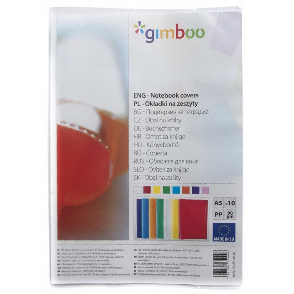 artykuły szkolne 4 alibiuro.pl Okładka na zeszyt GIMBOO groszkowa A5 90mikr. transparentna 28