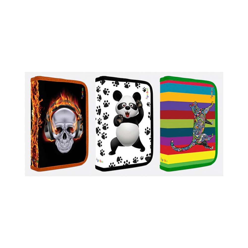 artykuły szkolne 4 alibiuro.pl Piórnik szkolny GIMBOO z wyposażeniem 1 komora 2 przekładki mix kolorów 43