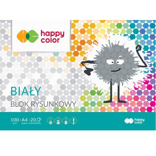 Happy Color Blok Rysunkowy A4. 20 ark. 100g HA37102030-0 Biały