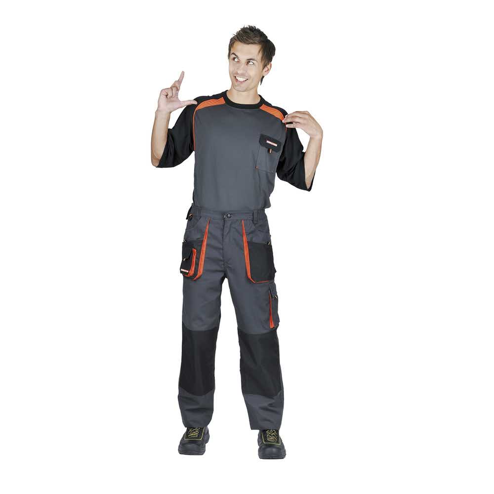 bluzy 4 alibiuro.pl Spodnie Emerton bawełna poliester rozm. 50 antracytowo pomarańczowe 4