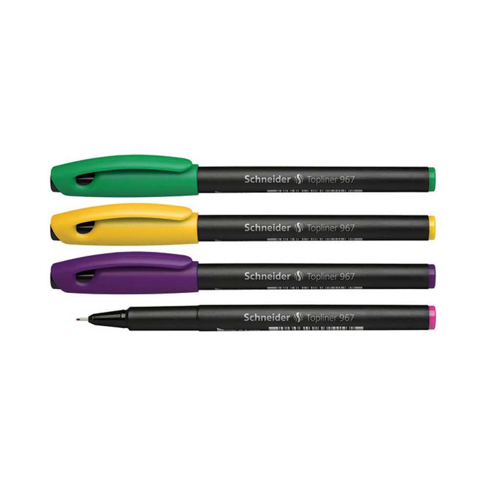 cienkopisy 4 alibiuro.pl Zestaw cienkopisów SCHNEIDER Topliner 967 0 4 mm zawieszka mix kolorów 59