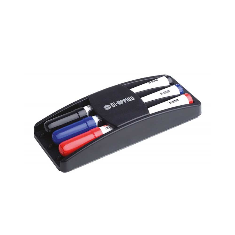 ścierak do tablic 4 alibiuro.pl Zestaw do tablic BI OFFICE gąbka niemagnetyczna i 3 markery 22