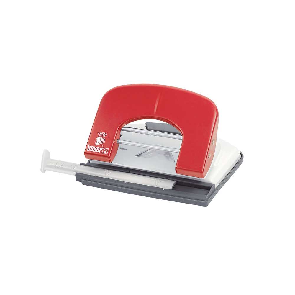 dziurkacz 4 alibiuro.pl Dziurkacz ICO Boxer P1 dziurkuje do 15 kartek czerwony 78