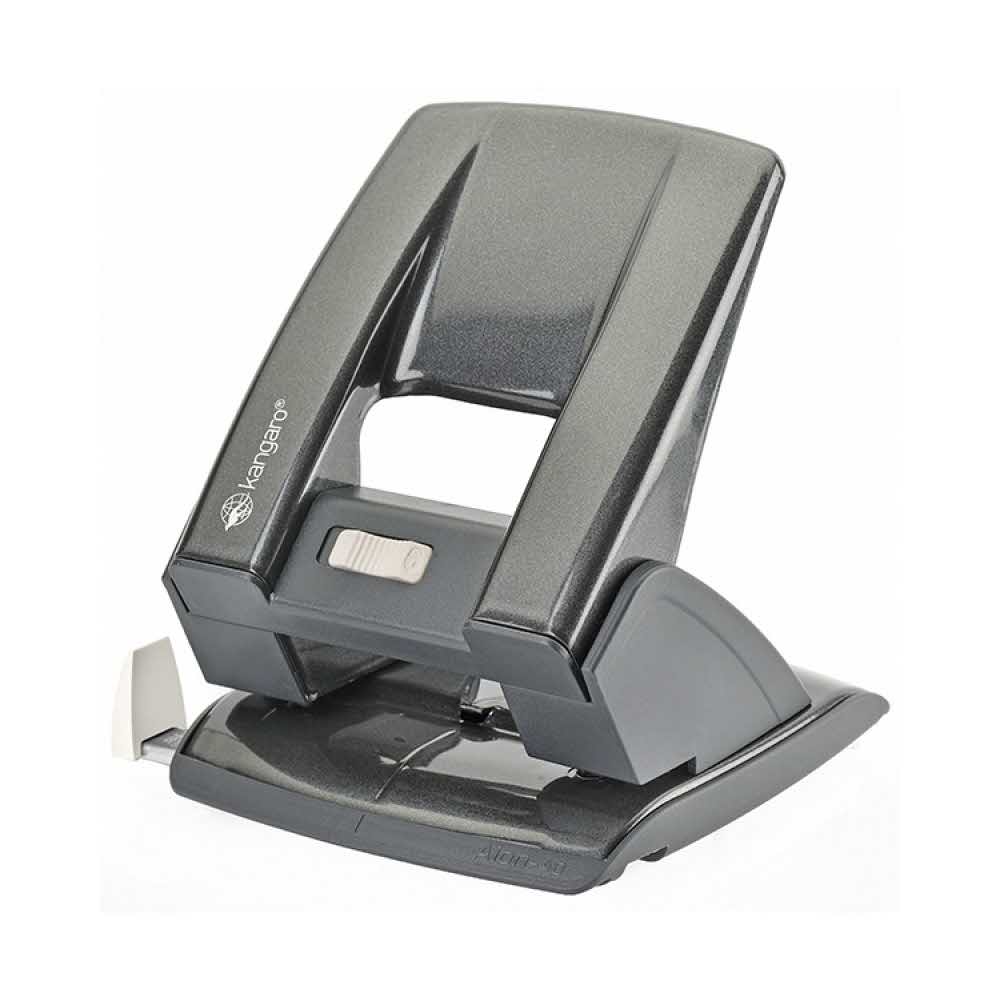 dziurkacze 4 alibiuro.pl Dziurkacz KANGARO Aion 40 dziurkuje do 40 kartek metalowy metaliczny szary 40