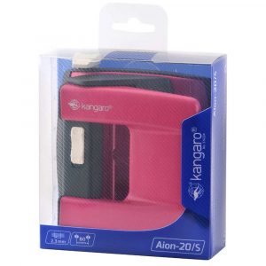 dziurkacze na biurko 4 alibiuro.pl Dziurkacz KANGARO Aion 20 S dziurkuje do 20 kartek metalowy w pudełku PP różowy 53