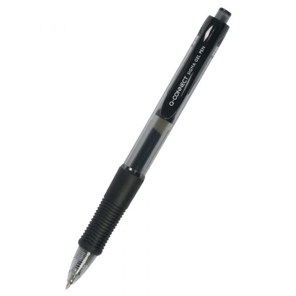 długopisy żelowe 4 alibiuro.pl Długopis automatyczny żelowy Q CONNECT 0 5mm linia czarny 91