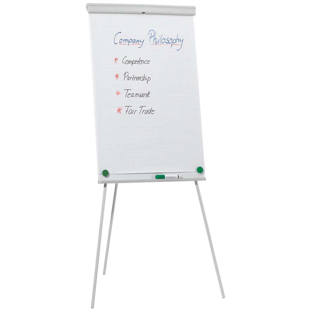 flipchart na trójnogu 4 alibiuro.pl Flipchart na trójnogu Q CONNECT 68x105cm tablica suchoś. magn. 93