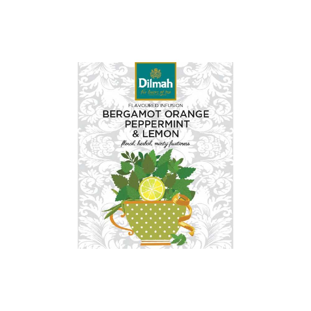 herbata liściasta 1 alibiuro.pl Zestaw ziół i naparów Bergamotka Pomarańcza Mięta pieprzowa Cytryna 20 x 2g Dilmah koperty 45