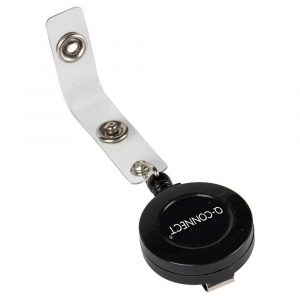 identyfikator 4 alibiuro.pl Linka do identyfikatora Q CONNECT zwijana 60cm 10szt. czarna 53