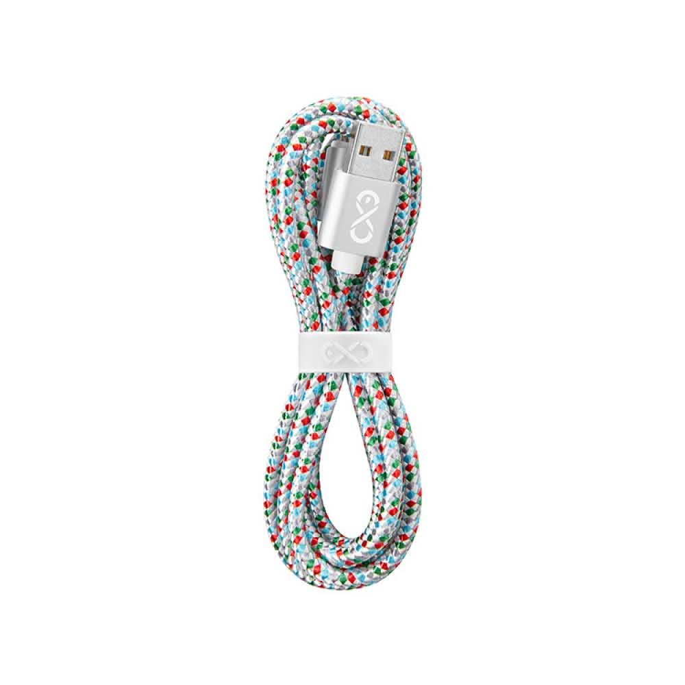 kabel USB 4 alibiuro.pl Uniwersalny kabel USB 2.0 do USB C EXC Diamond 1 5m biały mix kolorów 95