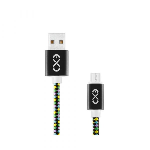 kabel zasilający 4 alibiuro.pl Uniwersalny kabel Micro USB EXC Diamond 1 5m czarny mix kolorów 56