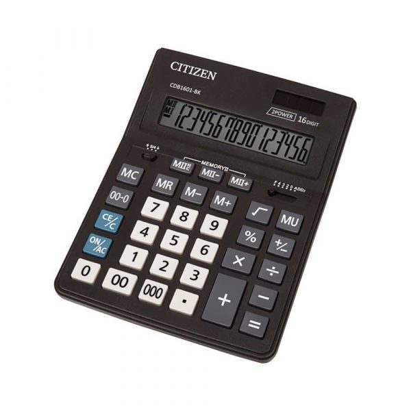 kalkulator biurkowy 4 alibiuro.pl Kalkulator biurowy CITIZEN CDB1601 BK Business Line 16 cyfrowy 205x155mm czarny 39