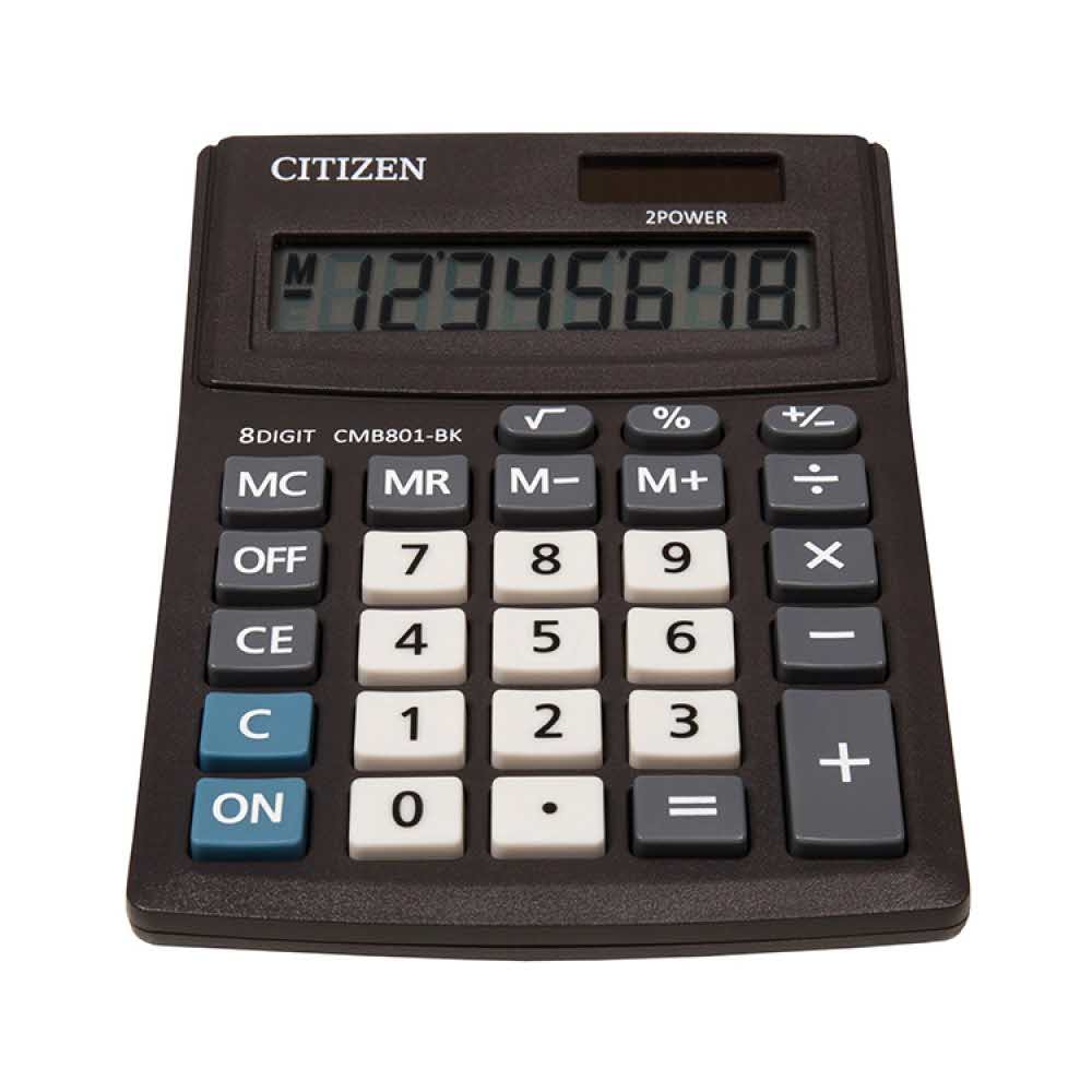 kalkulator biurkowy 4 alibiuro.pl Kalkulator biurowy CITIZEN CMB801 BK Business Line 8 cyfrowy 137x102mm czarny 98