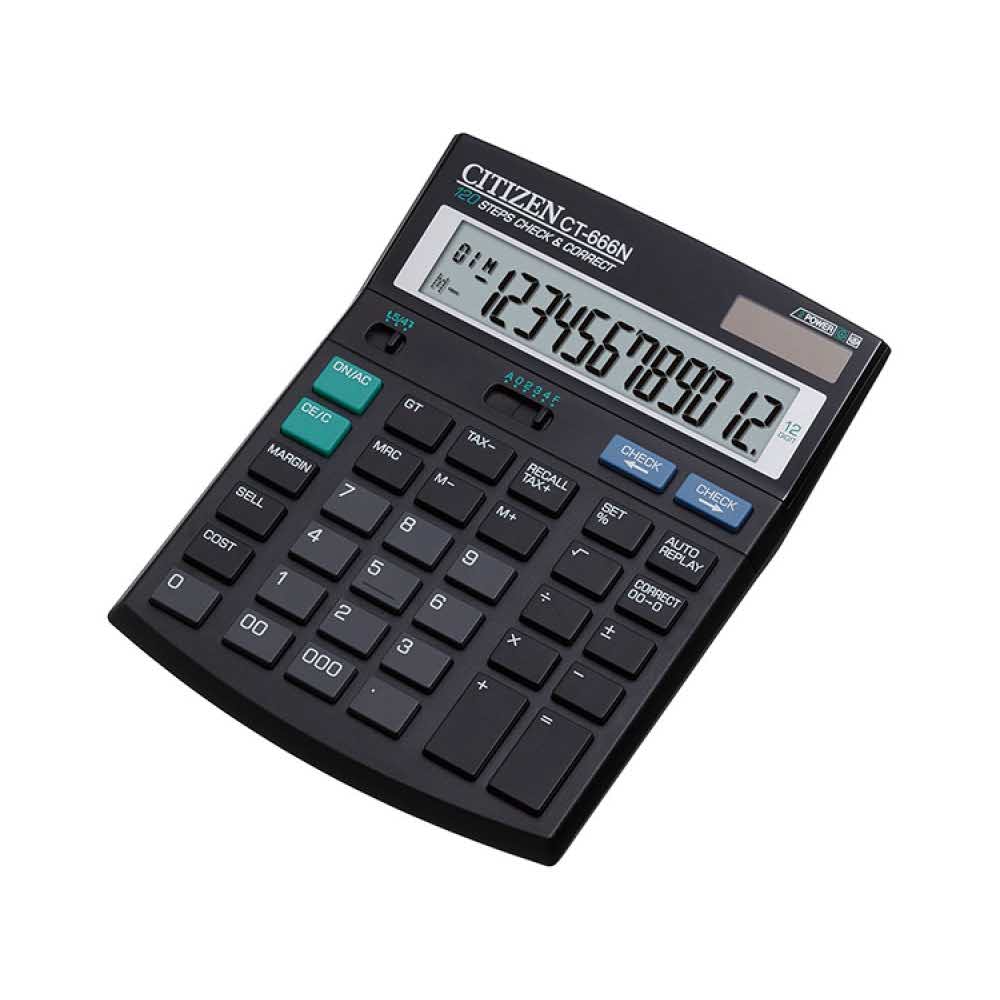 kalkulator biurkowy 4 alibiuro.pl Kalkulator biurowy CITIZEN CT 666N 12 cyfrowy 188x142mm czarny 29