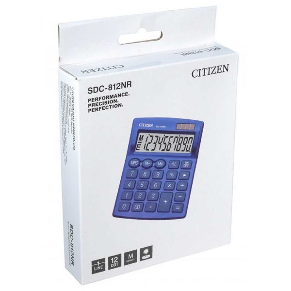 kalkulator biurkowy 4 alibiuro.pl Kalkulator biurowy CITIZEN SDC 812NRNVE 12 cyfrowy 127x105mm granatowy 63