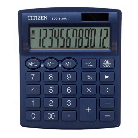 kalkulator biurkowy 4 alibiuro.pl Kalkulator biurowy CITIZEN SDC 812NRNVE 12 cyfrowy 127x105mm granatowy 69